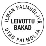 Leivottu ilman palmuöljyä -merkki