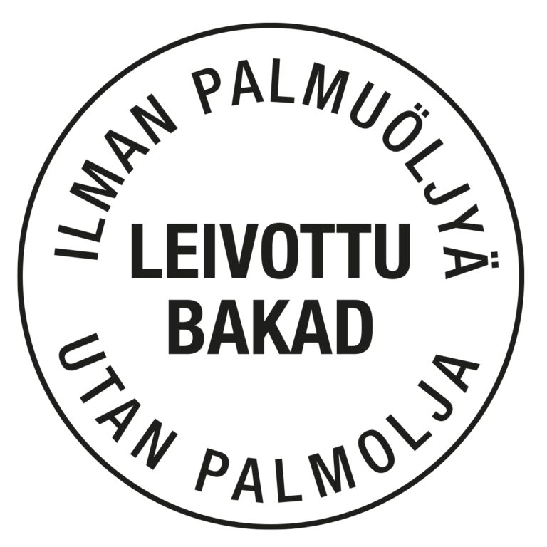 Leivottu ilman palmuöljyä -merkki